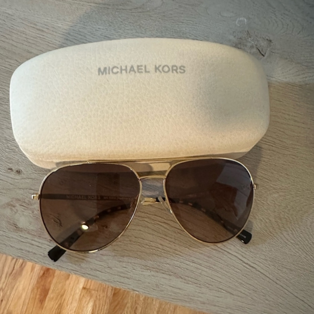 Michael Kors Aviator Sunglasses & Case